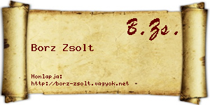 Borz Zsolt névjegykártya